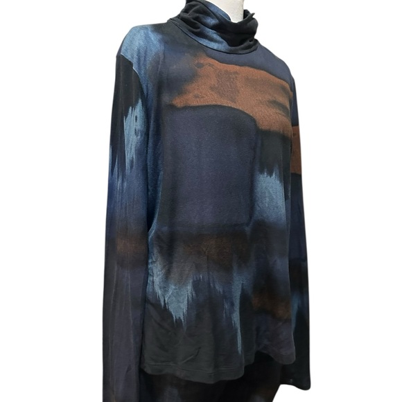 Michael Stars Clara Turtle neck long sleeve blouse size XL - Picture 5 of 7